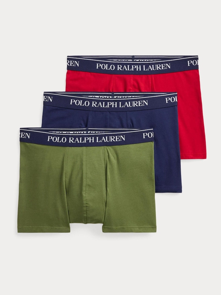 Polo Ralph Lauren Light Red Stretch Cotton Boxers 3 Pack - Image 1 of 1 Polo Ralph Lauren Light Red Stretch Cotton Boxers 3 Pack - Image 1 of 1