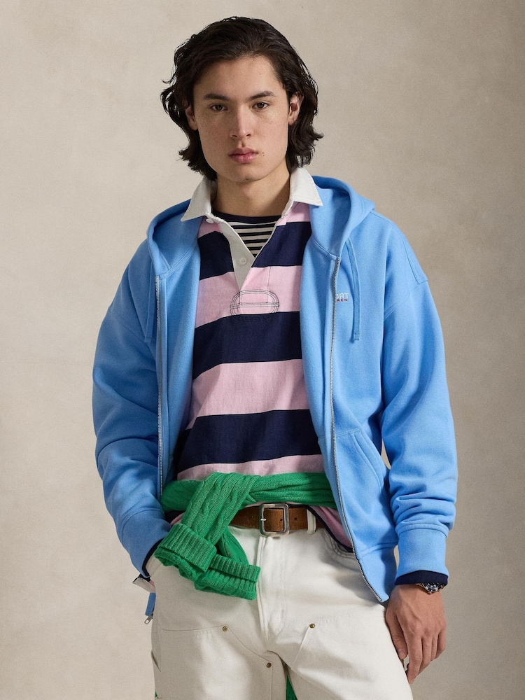 Polo Ralph Lauren Blue Polo Sport Zip Through Hoodie - Image 1 of 5