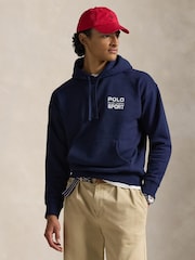 Polo Ralph Lauren Blue Polo Sport Back Print Overhead Hoodie - Image 1 of 4