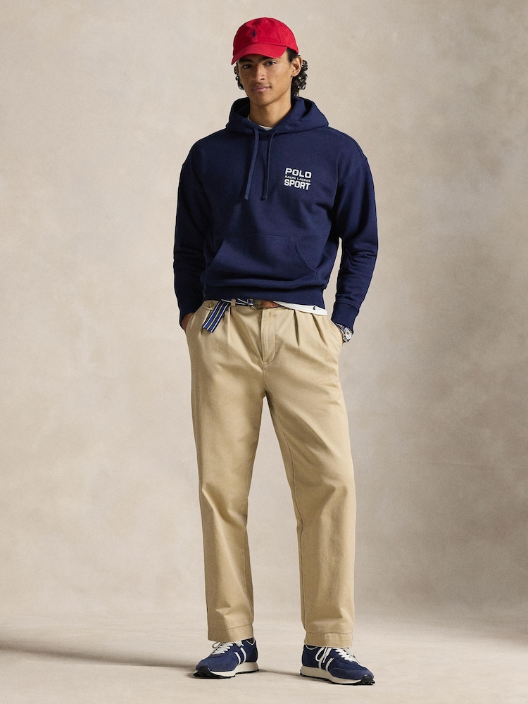 Polo Ralph Lauren Blue Polo Sport Back Print Overhead Hoodie - Image 2 of 4