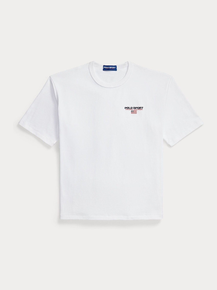 Polo Ralph Lauren White Polo Sport Left Chest Logo T-Shirt - Image 7 of 7