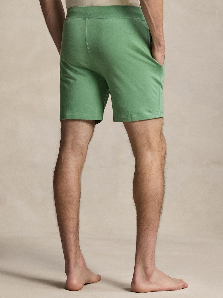 Polo Ralph Lauren Green Slim Cotton Jersey Shorts - Image 3 of 3