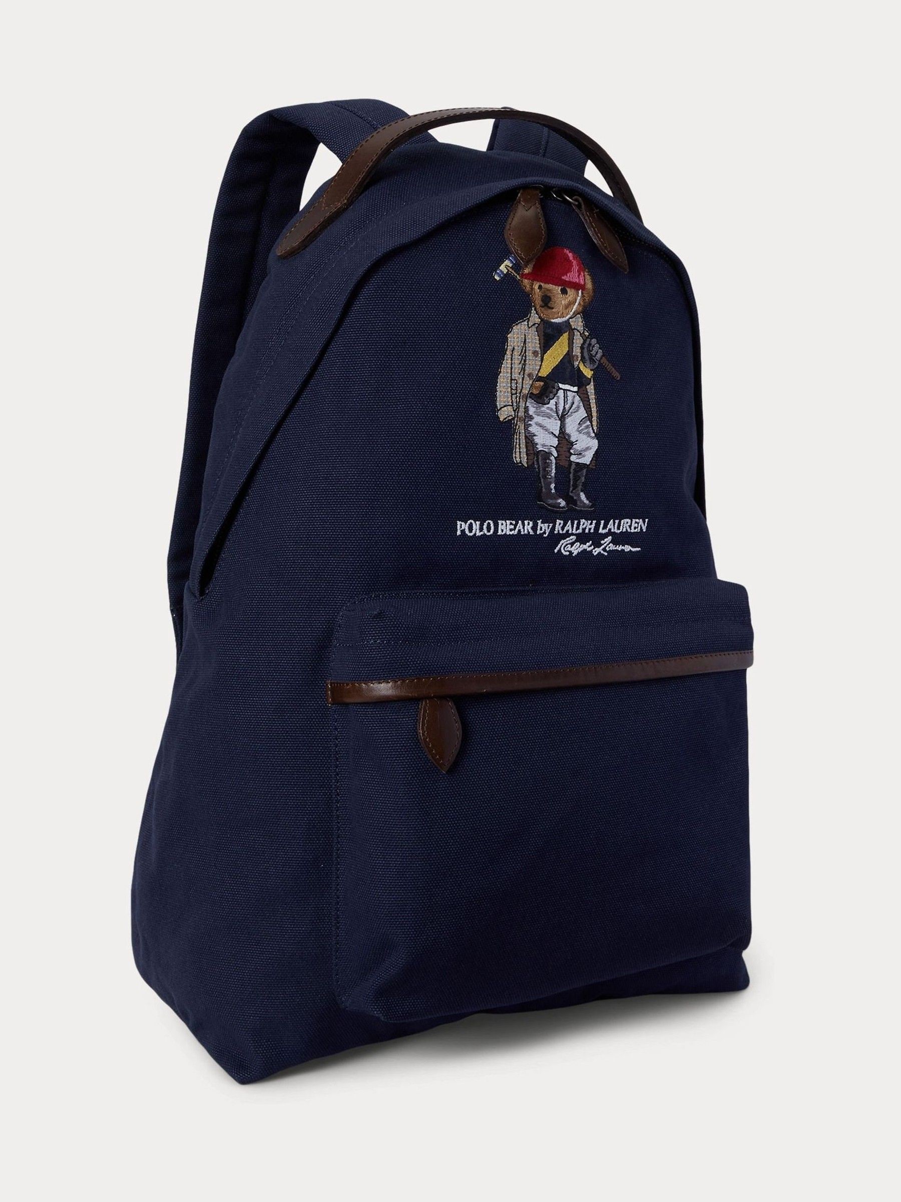 Buy Polo Ralph Lauren Bear Canvas/Leather Large Backpack from Next
