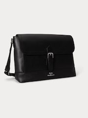 Polo Ralph Lauren Black Pebbler Leather Large Messeger Bag - Image 2 of 5