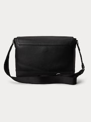 Polo Ralph Lauren Black Pebbler Leather Large Messeger Bag - Image 3 of 5