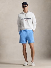 Polo Ralph Lauren Light Blue Polo Sport Fleece Shorts - Image 4 of 5