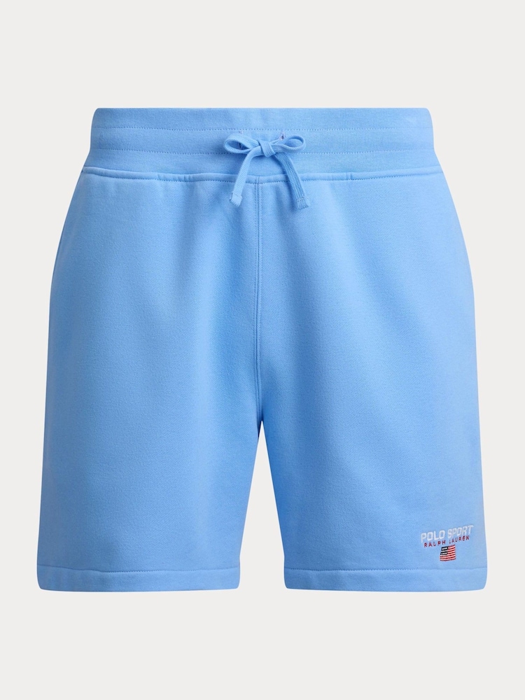 Polo Ralph Lauren Light Blue Polo Sport Fleece Shorts - Image 5 of 5