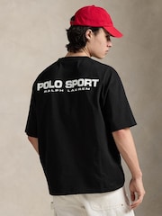 Polo Ralph Lauren Black Polo Sport Back Print T-Shirt - Image 3 of 8