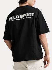 Polo Ralph Lauren Black Polo Sport Back Print T-Shirt - Image 8 of 8