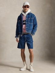 Polo Ralph Lauren Blue Polo Sport Mid Wash Denim Shorts - Image 4 of 5