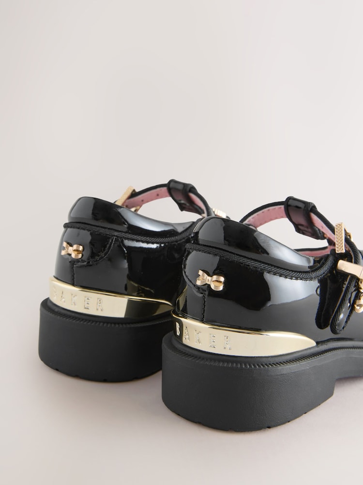 Baker by Ted Baker Back to School Patent T-Bar Chunky Mary Jane Black Shoes - Image 5 of 5 Baker by Ted Baker Back to School Patent T-Bar Chunky Mary Jane Black Shoes - Image 5 of 5