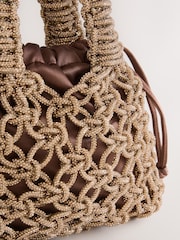 Chocolate Brown Sparkle Hand Held Bag - Image 8 of 9
