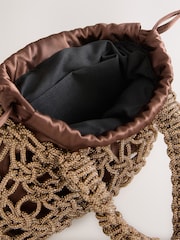 Chocolate Brown Sparkle Hand Held Bag - Image 9 of 9