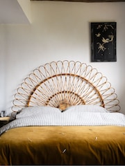 Rockett St George Natural Rattan Sunbeam Headboard - Image 1 of 7