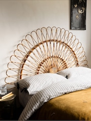 Rockett St George Natural Rattan Sunbeam Headboard - Image 2 of 7