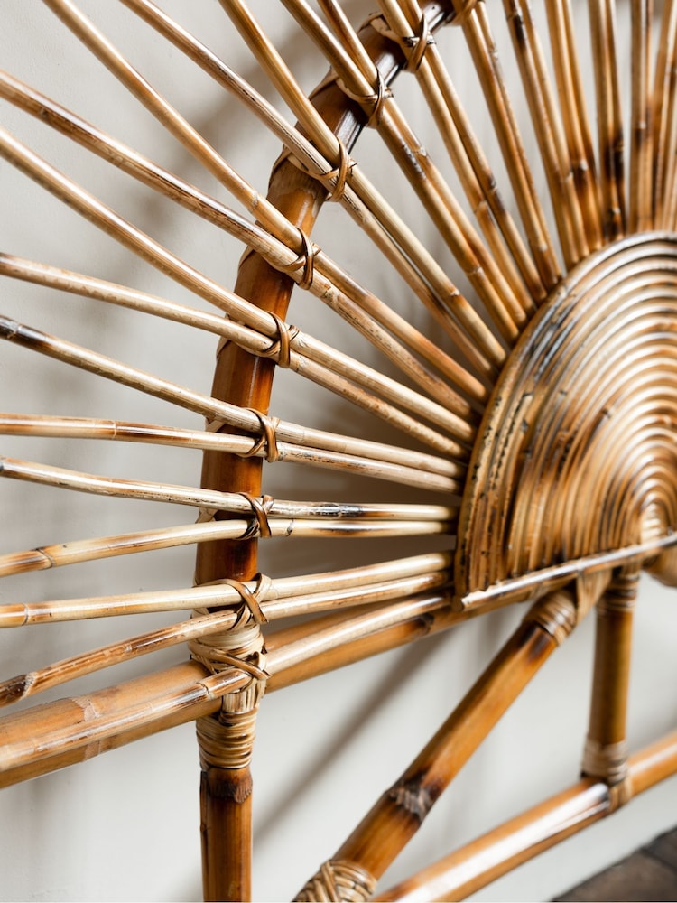 Rockett St George Natural Rattan Sunbeam Headboard - Image 7 of 7