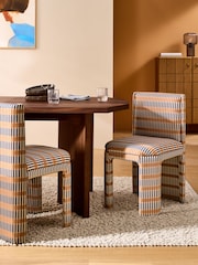 MADE.COM Set of 2 Blue Sirio Ciel Fully Upholstered Dining Chairs - Image 1 of 5