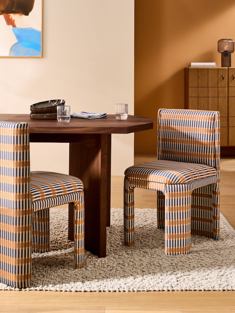 MADE.COM Set of 2 Blue Sirio Ciel Fully Upholstered Dining Chairs - Image 1 of 5 MADE.COM Set of 2 Blue Sirio Ciel Fully Upholstered Dining Chairs - Image 1 of 5