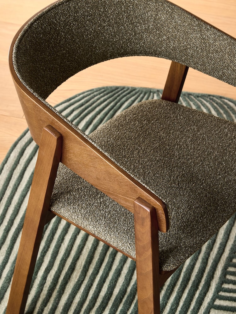 MADE.COM Set of 2 Forest Green Pax Boucle Aster Dining Chairs - Image 2 of 5 MADE.COM Set of 2 Forest Green Pax Boucle Aster Dining Chairs - Image 2 of 5