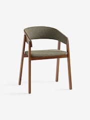 MADE.COM Set of 2 Forest Green Pax Boucle Aster Dining Chairs - Image 4 of 5