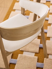 MADE.COM Set of 2 Woven Slub Natural Stone Aster Dining Chairs - Image 3 of 5