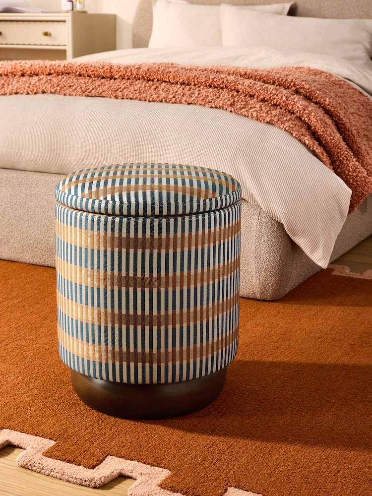 MADE.COM Blue Sirio Inara Storage Stool - Image 2 of 7 MADE.COM Blue Sirio Inara Storage Stool - Image 2 of 7
