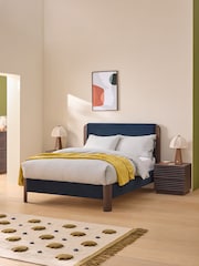 MADE.COM Velvet Dark Midnight Blue Evander Ottoman Storage Bed - Image 1 of 4