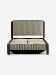 MADE.COM Boucle Stripe Green Evander Ottoman Storage Bed - Image 5 of 7