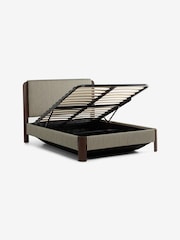 MADE.COM Boucle Stripe Green Evander Ottoman Storage Bed - Image 6 of 7
