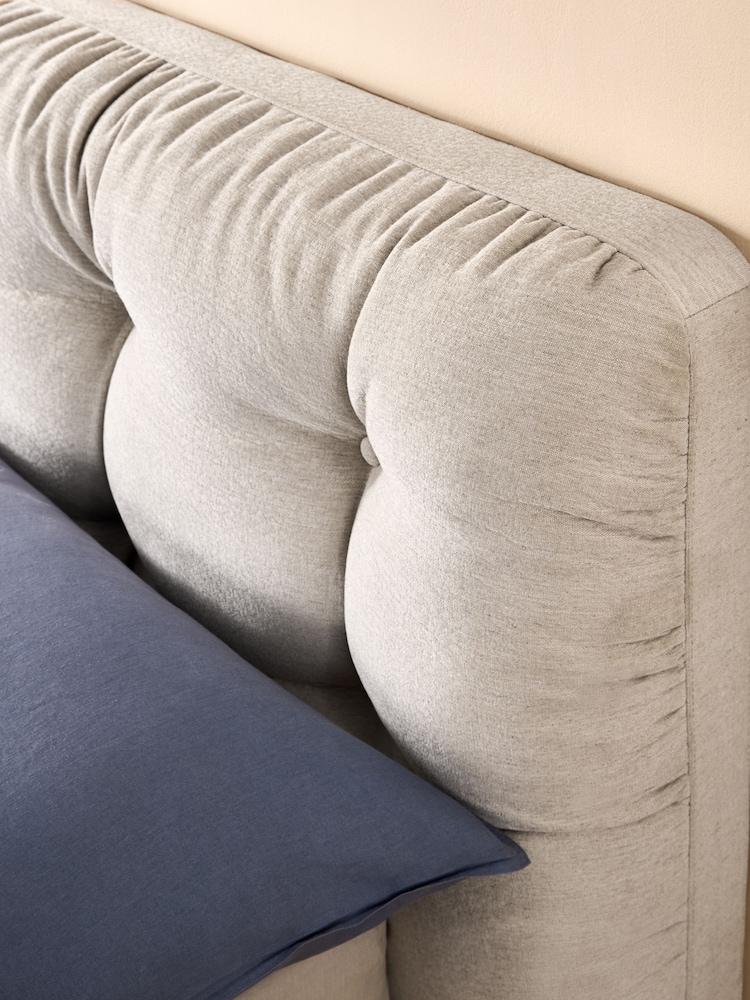 MADE.COM Textured Weave Natural Flint Ottoman Storage Bed - Image 2 of 7