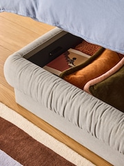 MADE.COM Textured Weave Natural Flint Ottoman Storage Bed - Image 3 of 7