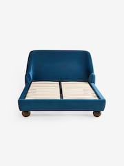 MADE.COM Petrol Blue Velvet Ellio Bed - Image 3 of 5