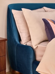 MADE.COM Petrol Blue Velvet Ellio Bed - Image 5 of 5
