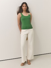 Green Hardware Sleeveless Tank Top - Image 2 of 7