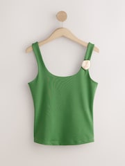 Green Hardware Sleeveless Tank Top - Image 5 of 7
