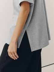 Grey Short Sleeve Floral Embellished T-Shirt - Image 5 of 8