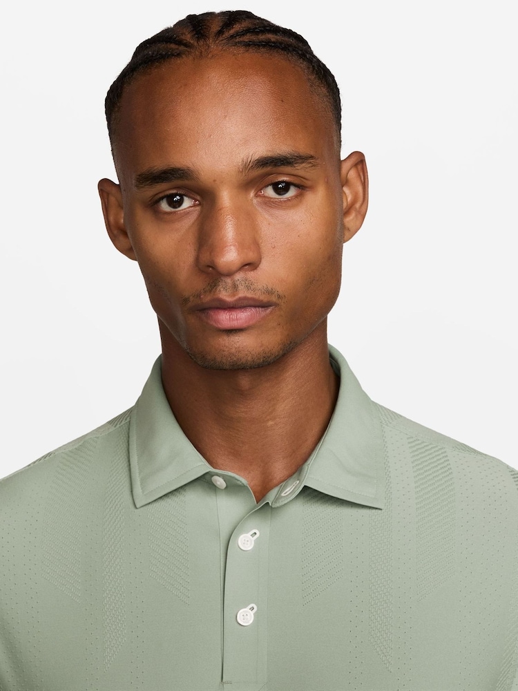 Nike Green Dri-FIT Tailored Performance Golf Polo Shirt - Image 3 of 3 Nike Green Dri-FIT Tailored Performance Golf Polo Shirt - Image 3 of 3