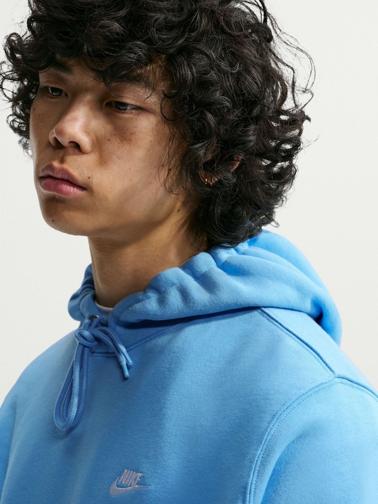 Nike Football Blue Club Pull Over Hoodie - Image 5 of 5