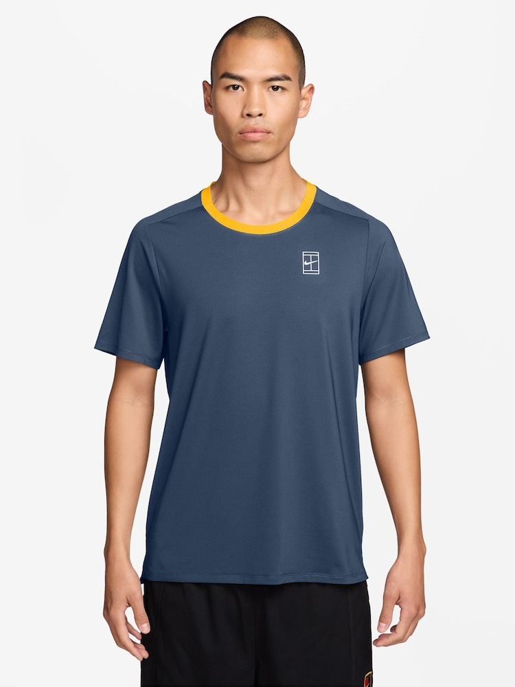 Nike Blue Court Advantage Dri-FIT Tennis Top - Image 1 of 3 Nike Blue Court Advantage Dri-FIT Tennis Top - Image 1 of 3