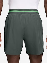 Nike Grey Court Advantage Dri-FIT 6 inch Tennis Shorts - Image 2 of 4