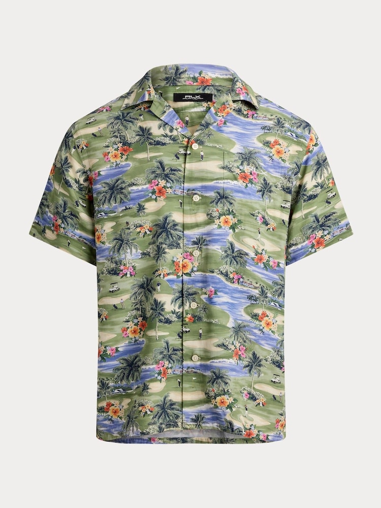Polo Ralph Lauren Green RLX Woven A Day On The Course Shirt - Image 1 of 2