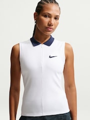 Nike White Fitted Tank Top - Image 3 of 5