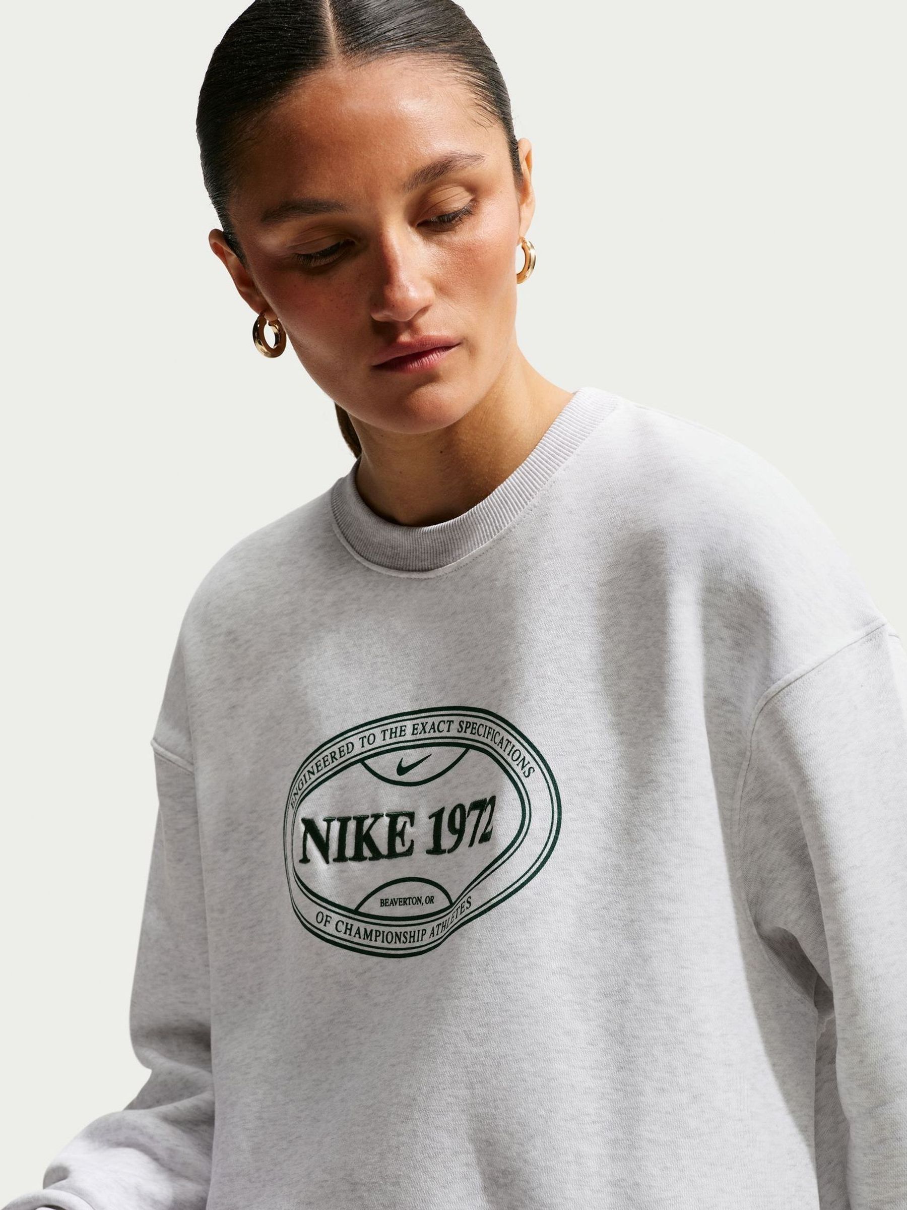 Buy Nike Birch White Tennis Crew Neck Jumper from the Next UK