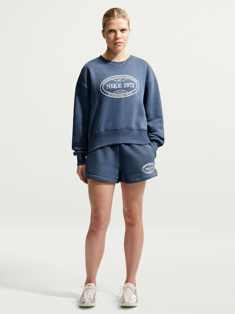 Nike Diffused Blue Tennis Jersey Shorts - Image 1 of 5