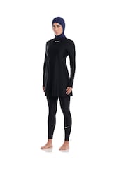Nike Black Victory Swim Long Sleeve Tunic And Leggings Set - Image 1 of 5
