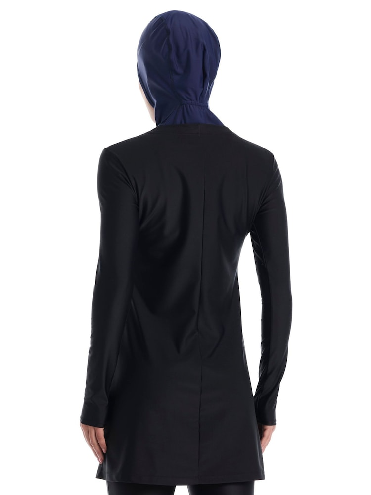 Nike Black Victory Swim Long Sleeve Tunic And Leggings Set - Image 2 of 5