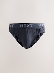 Burgundy Red Stripe Marl 5 Pack Cotton Rich Briefs - Image 5 of 9