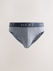 Burgundy Red Stripe Marl 5 Pack Cotton Rich Briefs - Image 6 of 9
