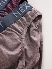 Burgundy Red Stripe Marl 5 Pack Cotton Rich Briefs - Image 9 of 9