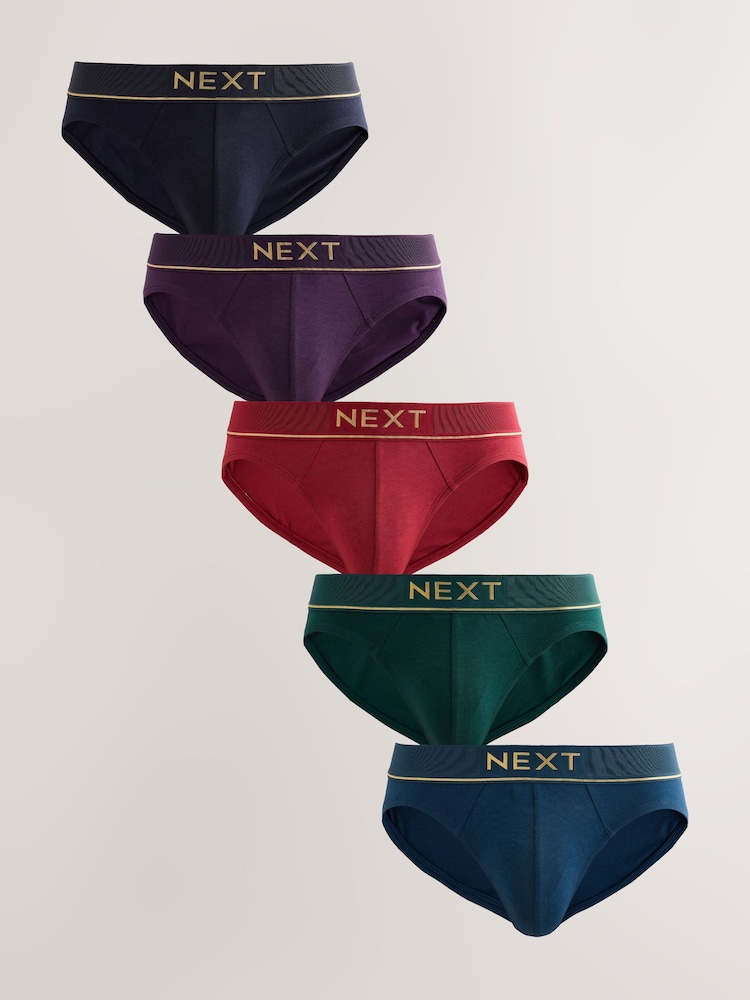 Red/Navy Gold Waistbands - Briefsbogate pamukom - Slika 1 od 10